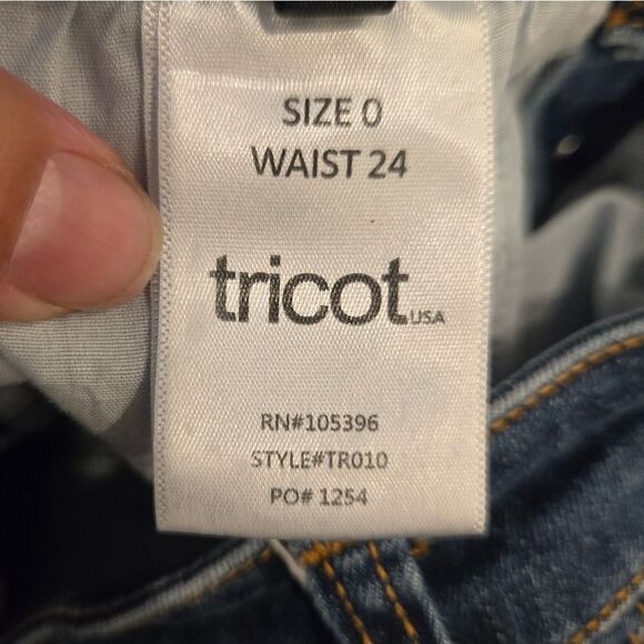 Tricot Women's High Rise Button Fly Skinny Jeans- Size 0 - Picture 7 of 11